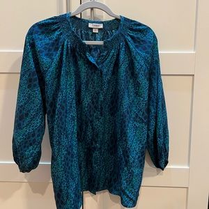 Blue patterned tunic